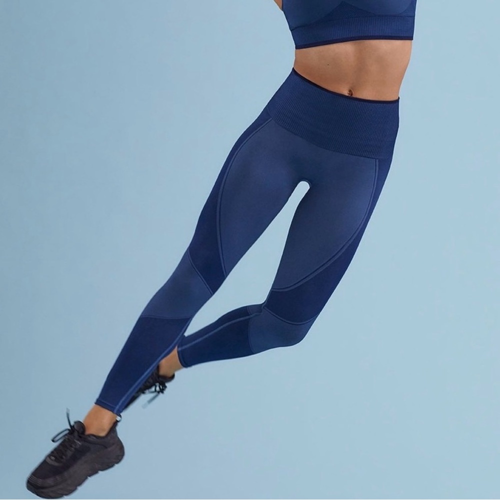 Third Love • Women’s Leggings Pants Blue High Rise Stretch Compression Run (M) - Picture 3 of 7
